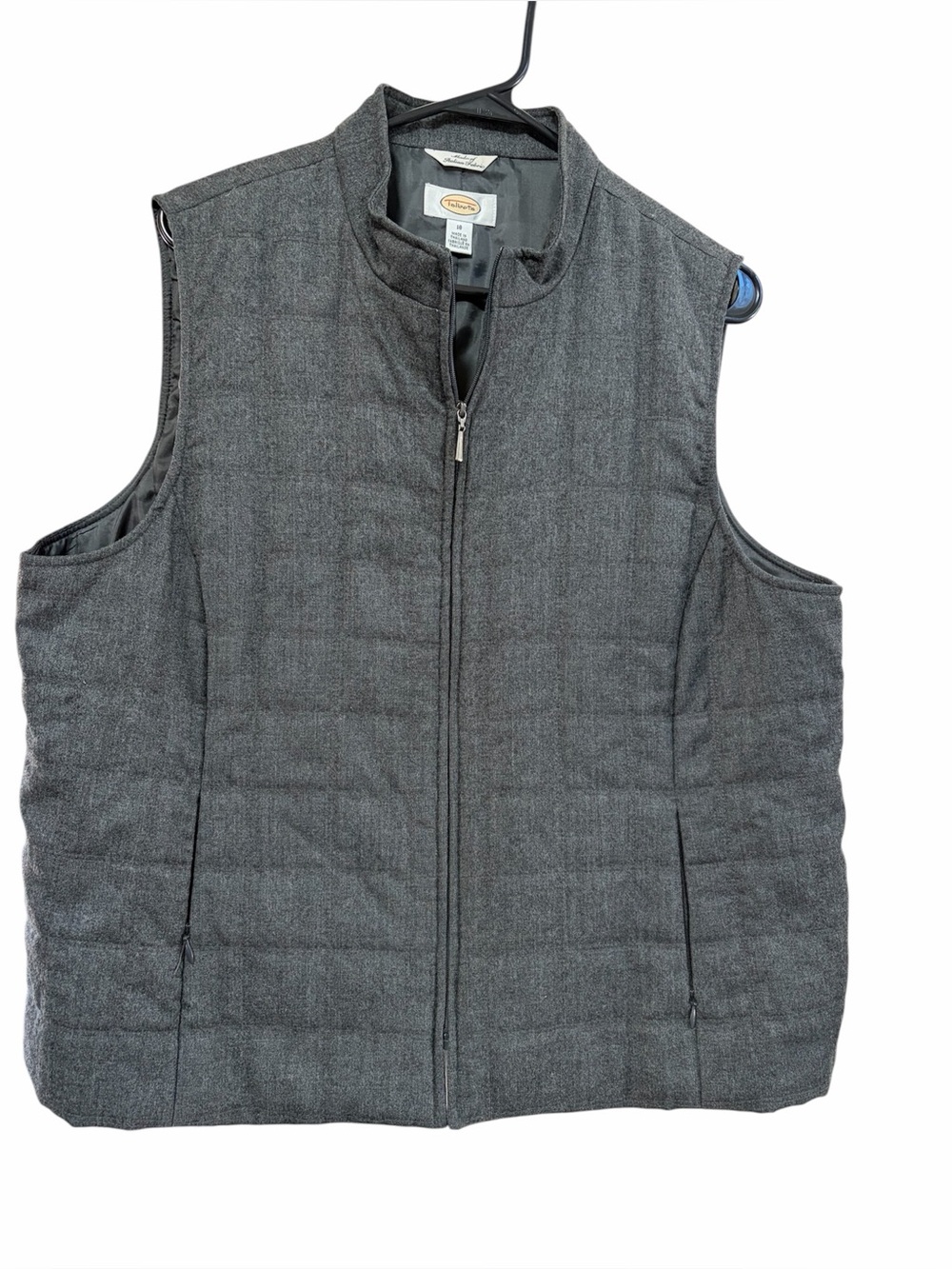 Talbots 100% Wool Zip front Vest.
